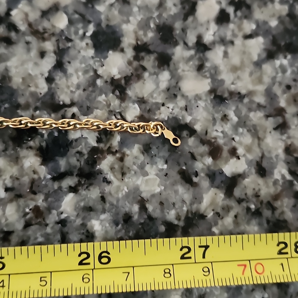 AJG 20-12K CO Gold Rope Chain Necklace 27 Inches - Picture 11 of 12